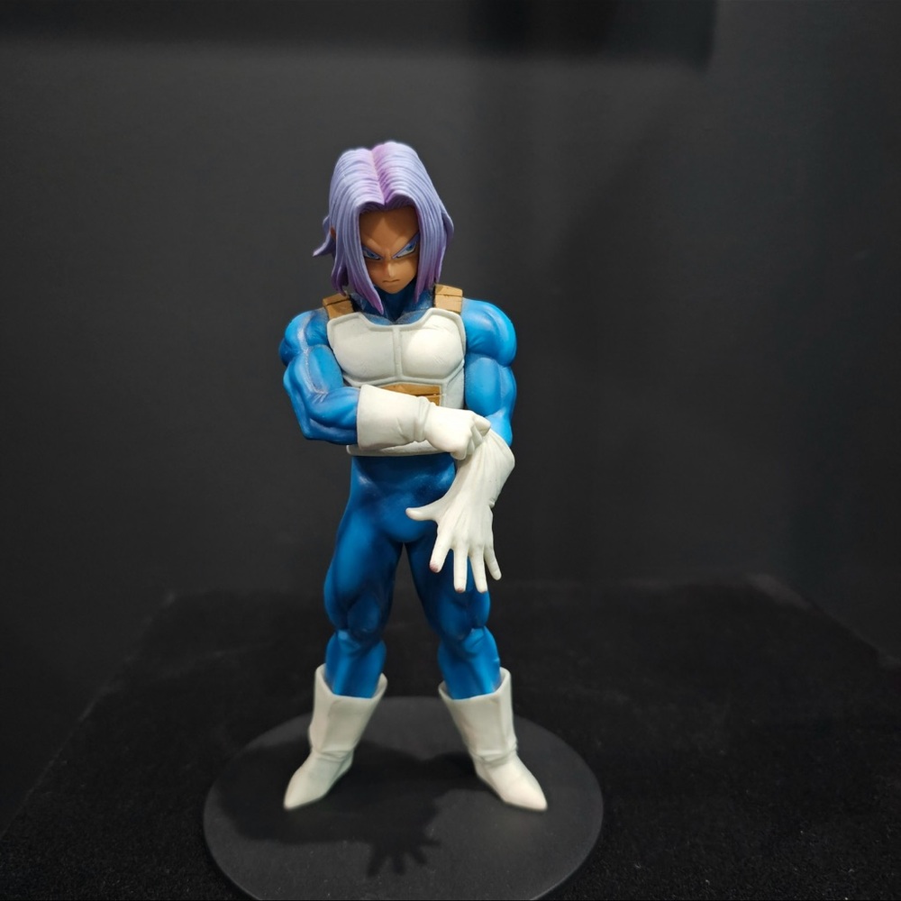 Trunks Anime Figurine - Blue Suit Character with Lavender Hair